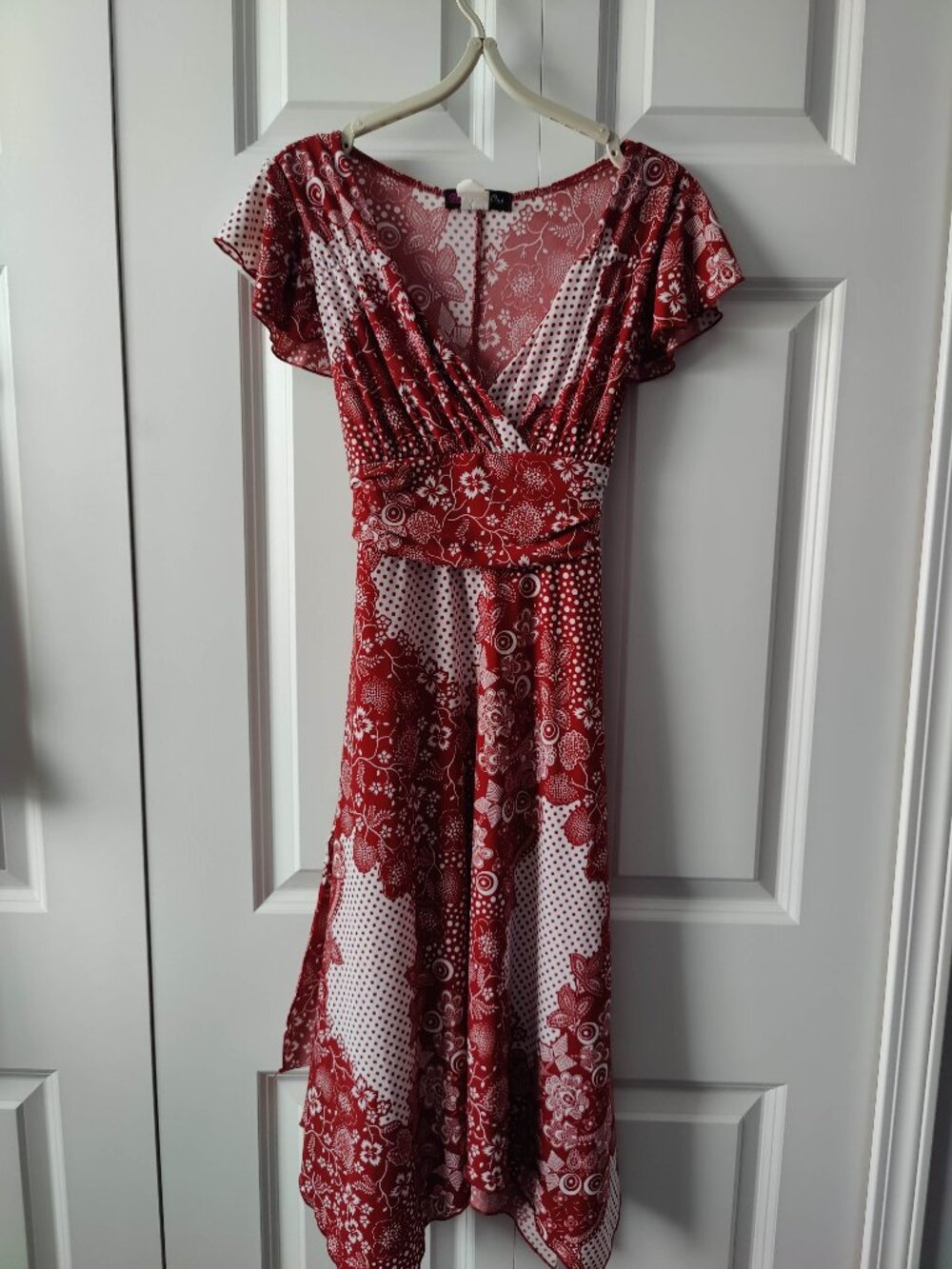 Vintage-style red bohemian picnic dress